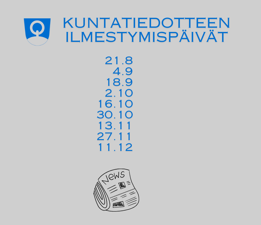 kuntatiedotteen ilmestymispäivät