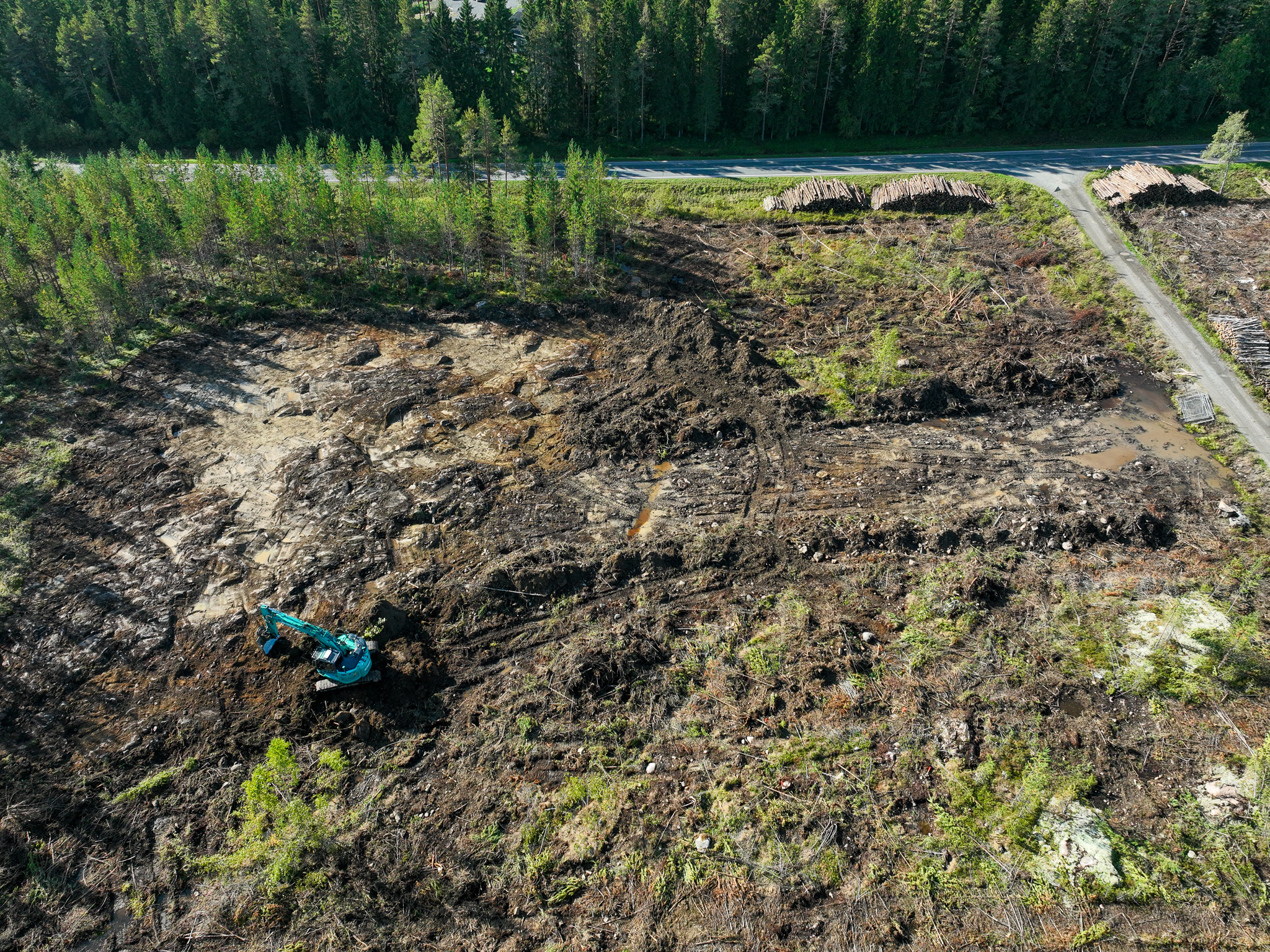 Merijärven lajittelupihan työmaa