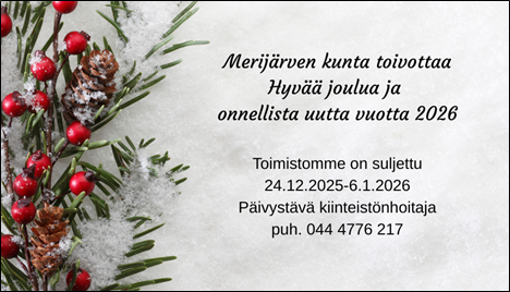 kunnantoimiston aukioloaika jouluna