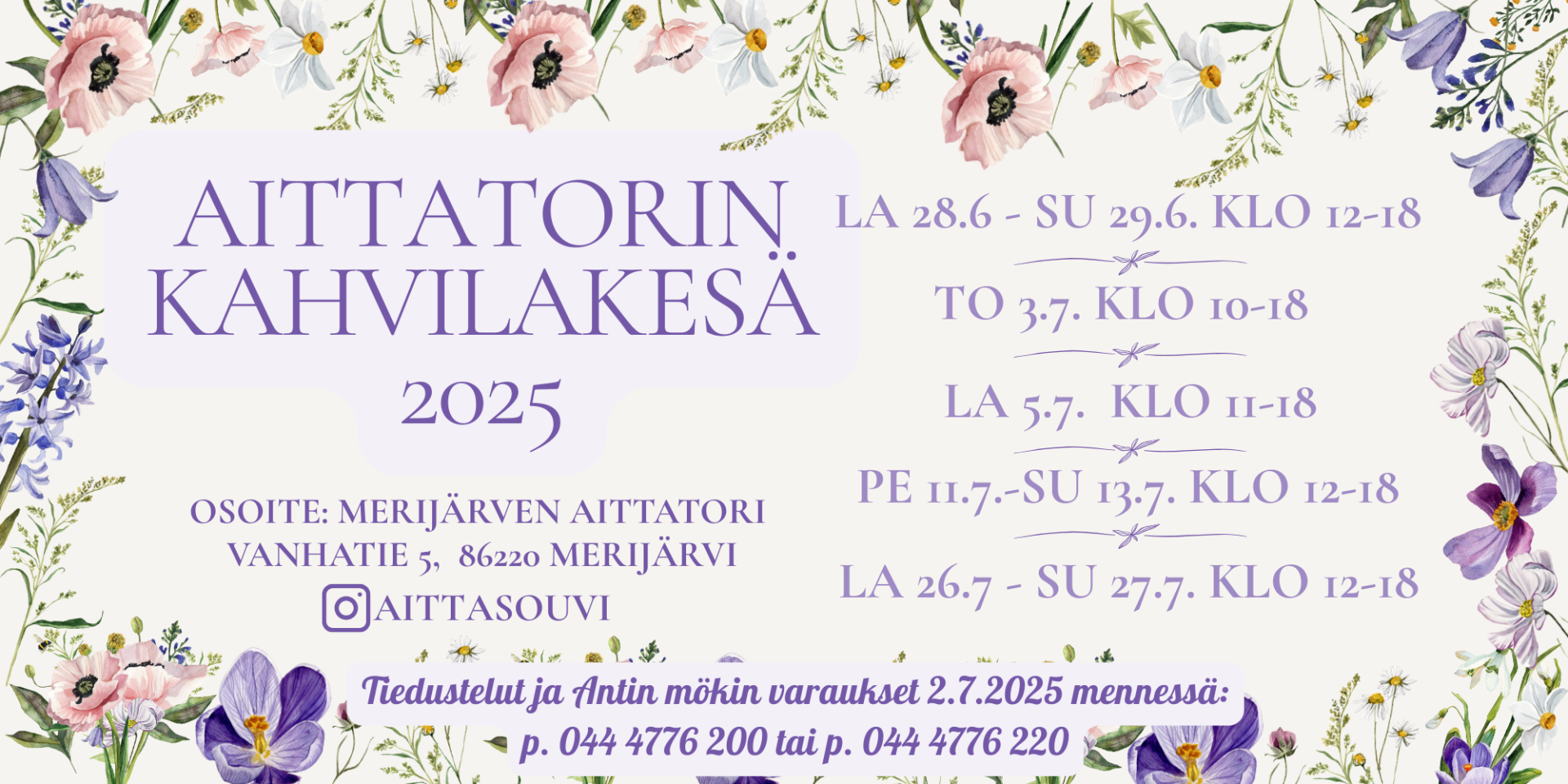 Aittakahvilan kesä2025