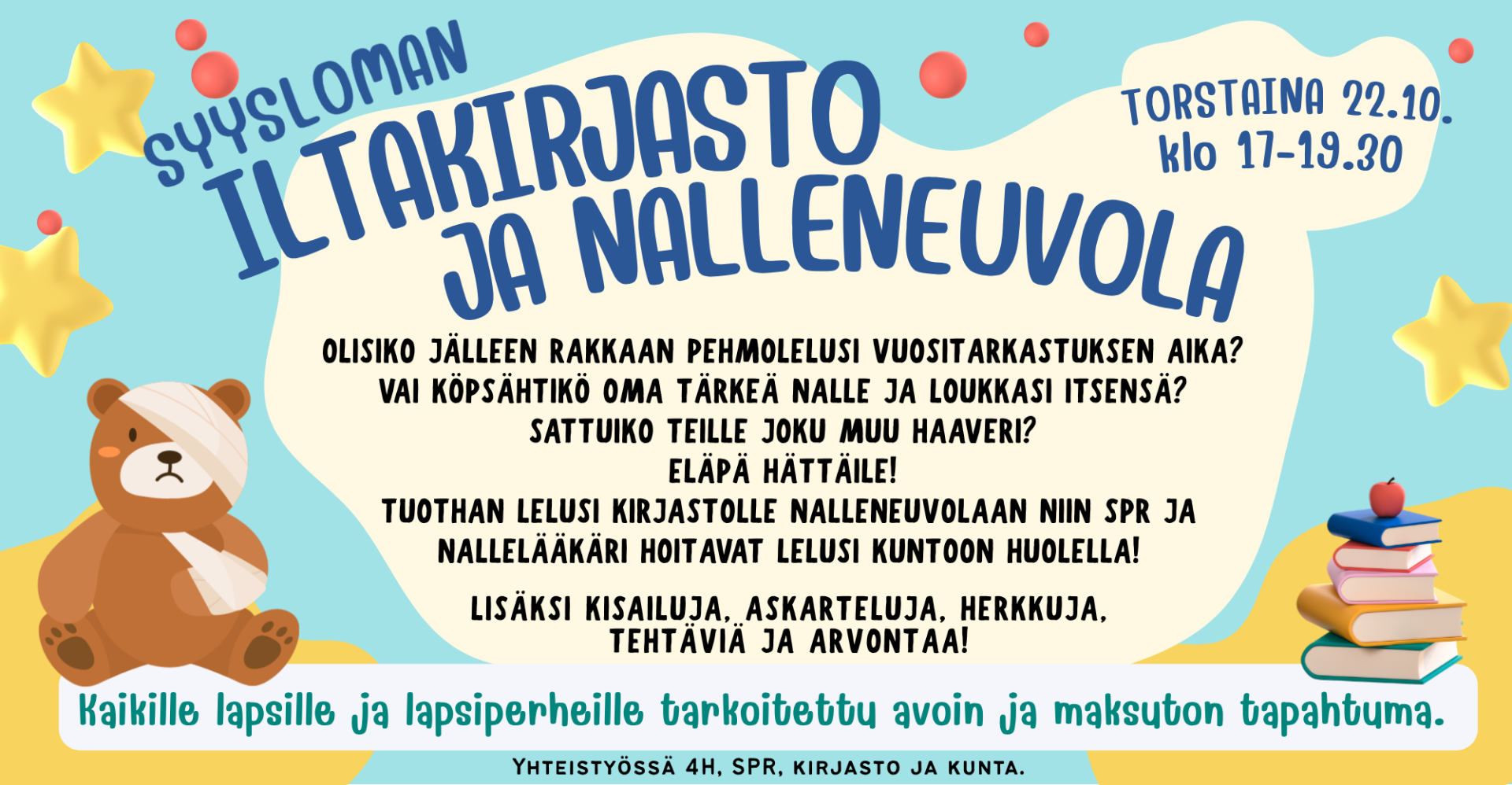 iltakirjasto ja nalleneuvola