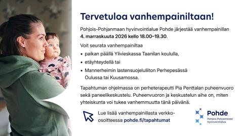 Pohteen järjestämä ilmoitus vanhempainillasta 4.11.2026.